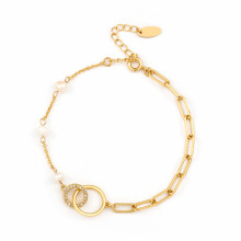 Fashion Cold Wind Gold-Plated Locking Bracelet Jewelry